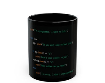 Python Programmer Mug: Funny Coding Gift