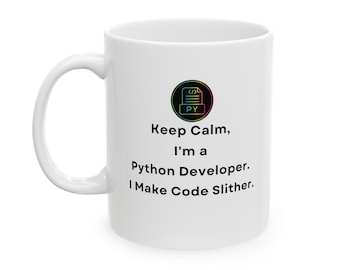 Python Developer Mug: Funny Coding Gift, Software Engineer Coffee Cup