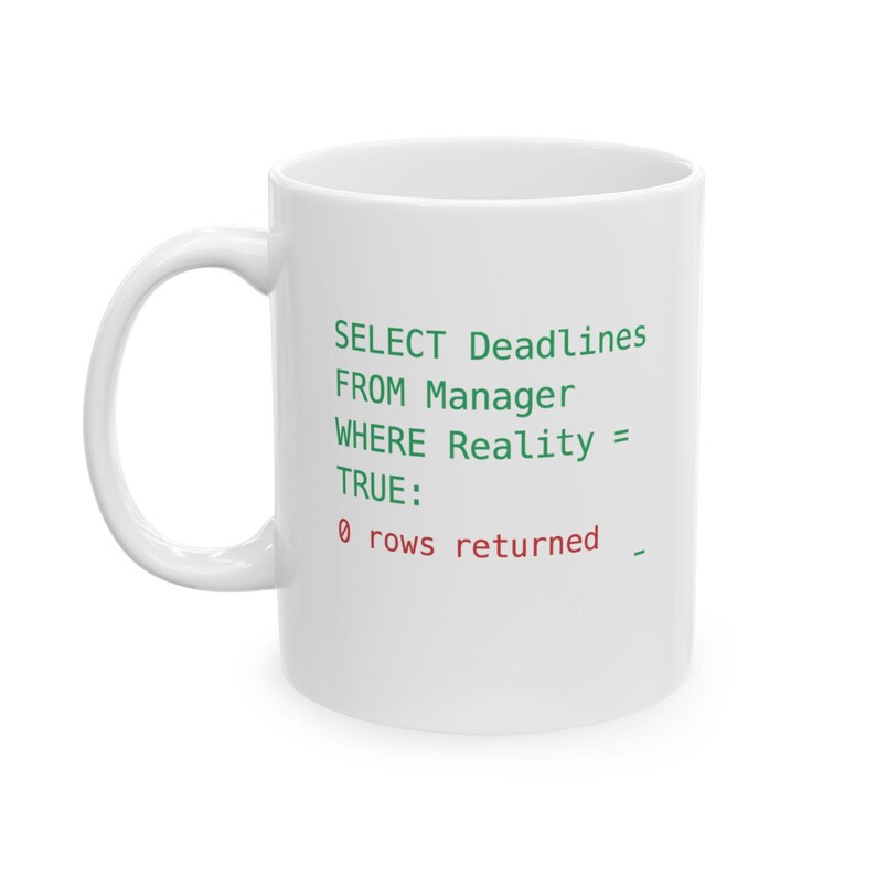 SQL Developer Mug: Funny Data Analyst Gift, FREE Personalization zdjęcie 3
