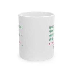 SQL Developer Mug: Funny Data Analyst Gift, FREE Personalization zdjęcie 2
