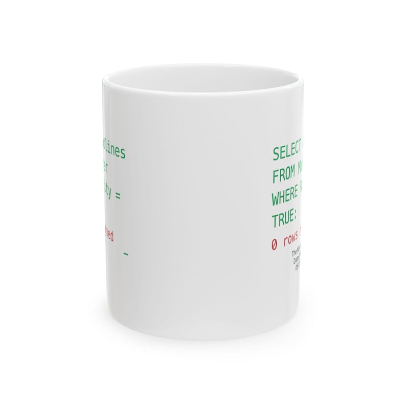SQL Developer Mug: Funny Data Analyst Gift, FREE Personalization zdjęcie 2