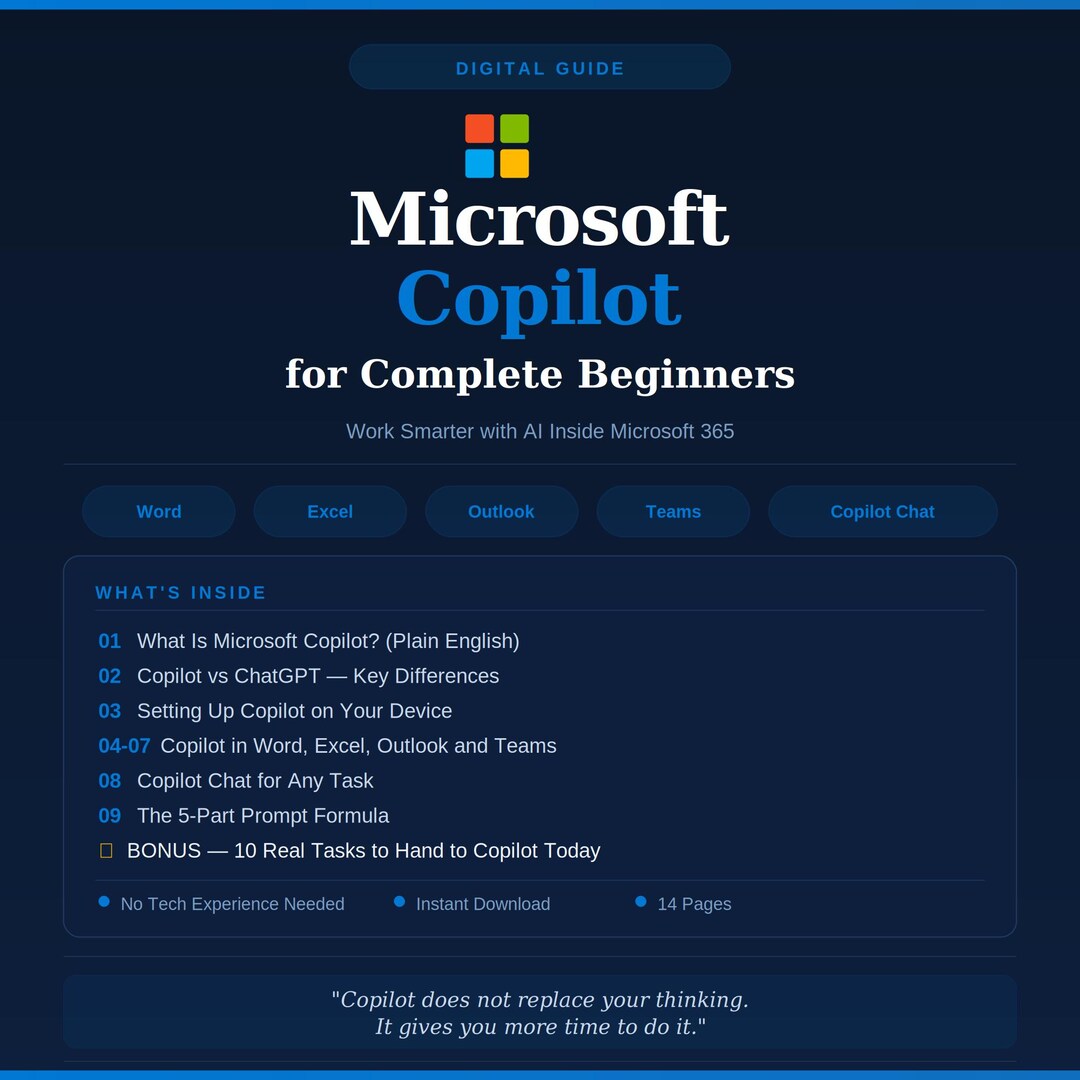 Microsoft Copilot for Beginners | Step-by-step Guide for Word Excel ...