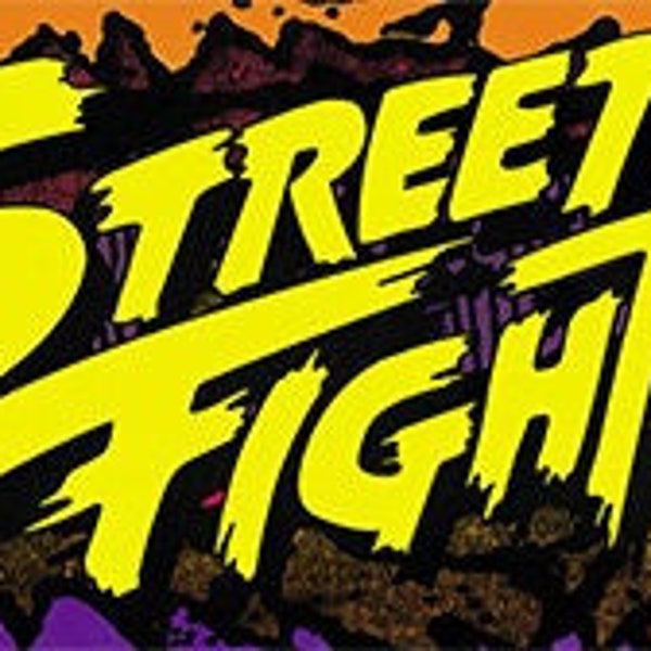 Street Fighter 2 arcade marquee | Vinyl sticker - 9.25" x 2.5"