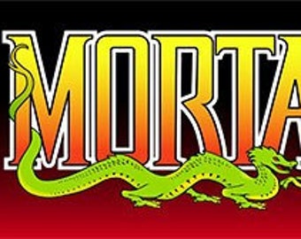 Marquee arcade Mortal Kombat / Adesivo in vinile - 9,25" x 2,5"