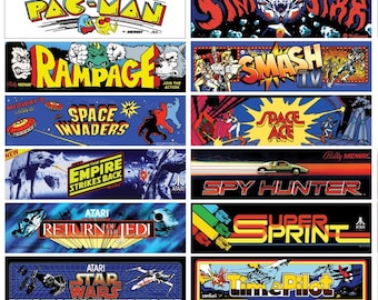 Arcade-Festzelt-Vinyl-Aufkleber (P bis Z) - 23,5 "x 2,5"