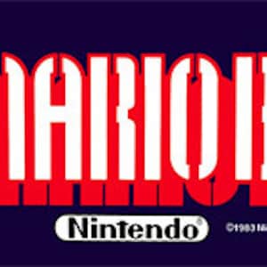 Mario Bros arkadmarkör | Vinylklistermärke - 23 x 6 cm