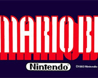 Marquee arcade Mario Bros / Adesivo in vinile - 9,25" x 2,5"