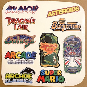 Sticker pack 1 - Arcade video game vinyl stickers - size 3&quot; - 4&quot;