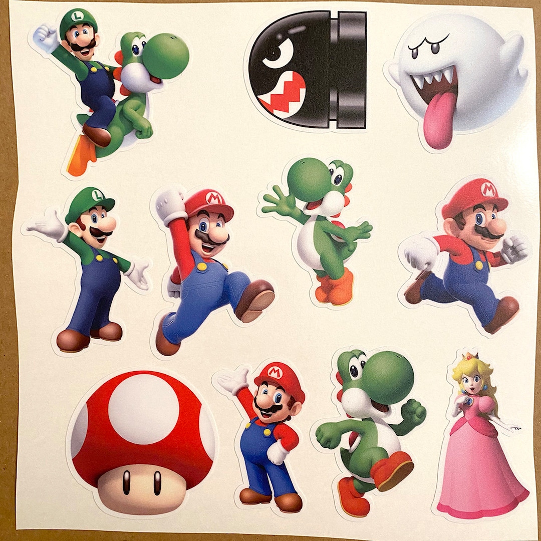 Sticker Pack 6 Arcade Video Game Vinyl Stickers Size 3 4 Etsy