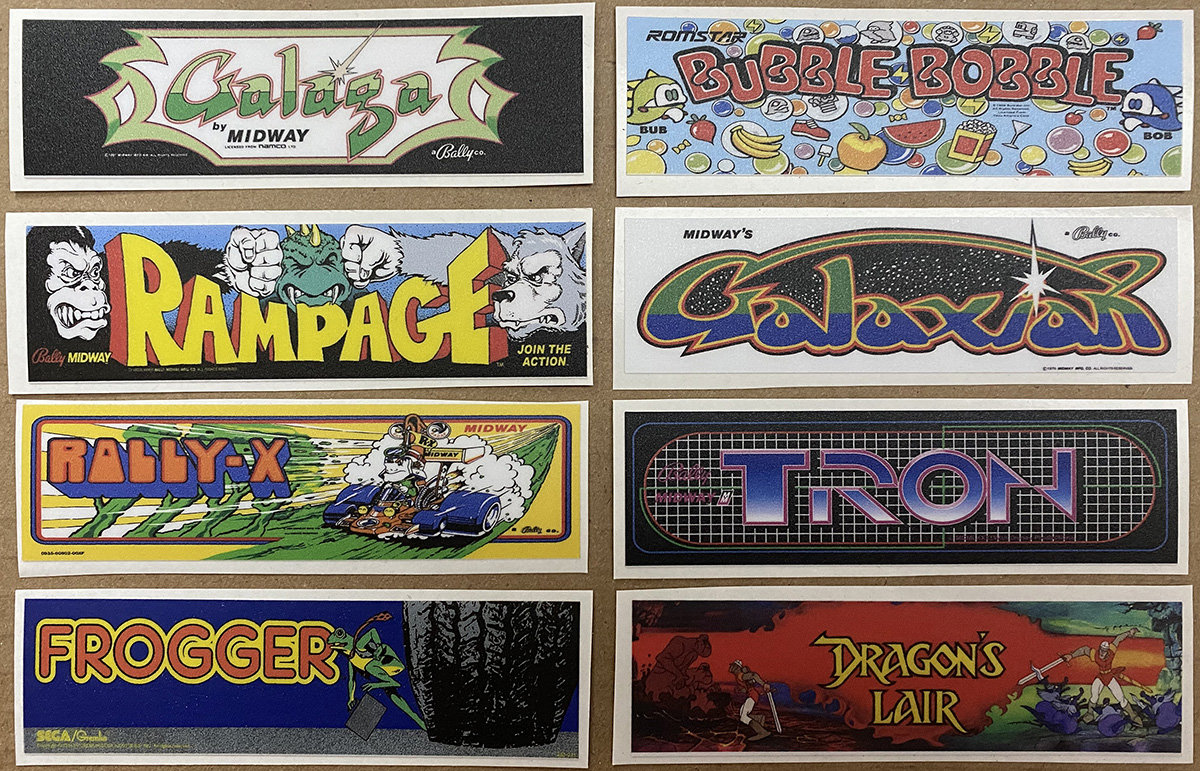 8-pack Mini Arcade Marquee Vinyl Stickers - 4