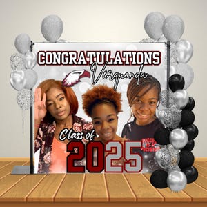 Graduation Banner Template 8 x 8 or 10 x 10,  Banner Template, Graduation 2025, Edit in Canva, Graduation Template
