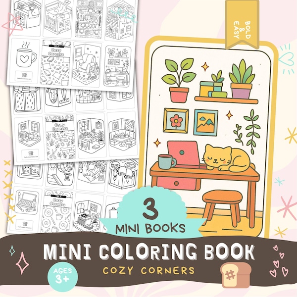 Mini Coloring Book - Etsy