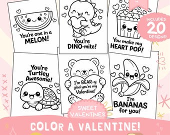 Coloring Valentines Activity - heart color your own valentine cards cozy kids activity cute animal printable 8.5x11