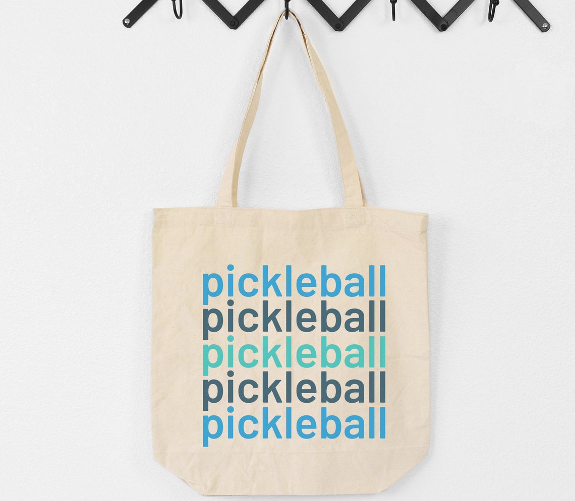 Pickleball Canvas Tote Bag Pickleball Accessory Pickleball Etsy