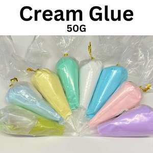 1/6 Pieces 50g Whipped Cream Glue, Decoden, Air Dry Clay, Craft