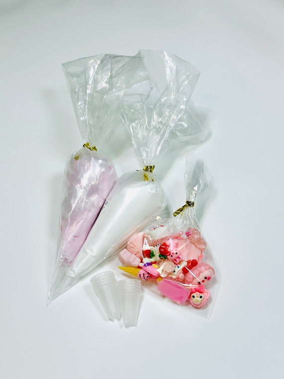 Decoden Cream Glue Kit: Resin Charms, Nozzles, DIY Craft Supplies, Fun Craft idea, Creative