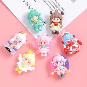 Soft silicone 3D girl doll Decoden Cabochon charms for Cream Glue for Phone Cases, Home decor, Frames, Craft supplies, AUPost