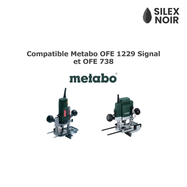 Metabo 6 bagues de copiage guides à copier pour défonceuse OFE 1229 et OFE 738 image 3