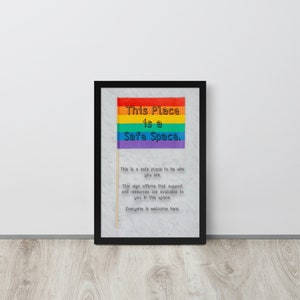 Safe Space Framed poster