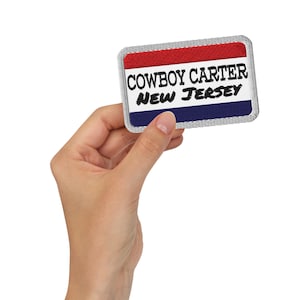 Toppa ricamata "Cowboy Carter Beyonce 2025 Tour Cities" - New Jersey