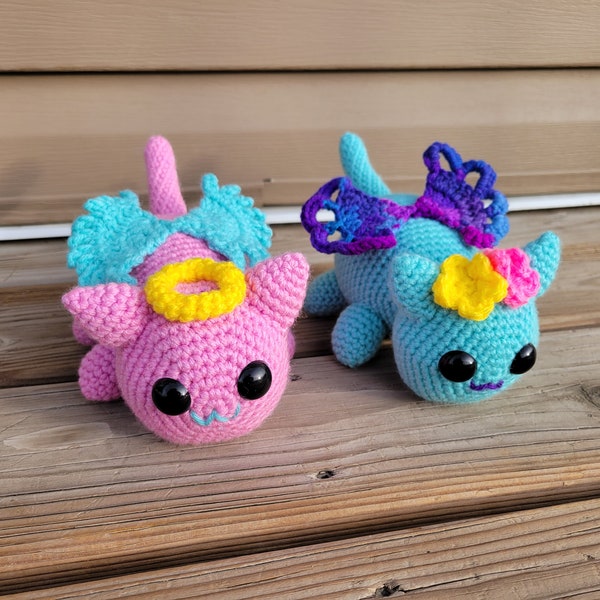 Butterfly Fairy Meow Cat and Angel Meow Cat Toy Crochet Pattern, Cat Amigurumi Pattern, Cat Crochet Pattern, Cat Plush Toy, Meemeow Crochet