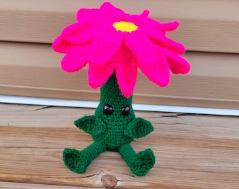 Crochet Flower (Finished Product), Amigurumi Flower, Flower Plush, Flower Sprite, Flower Friend