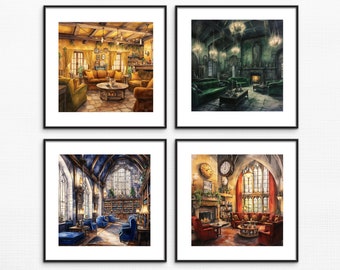 Wall Art Wizarding World Prints Magic House Common Room HP Phone Wallpaper Wizard Magic