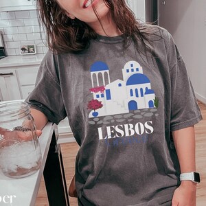 Lesbos Greece Shirt, Greek Island Summer, Travel Aesthetic, Greece Travel Vacation Souvenir Gift, Comfort Colors Oversized Tee