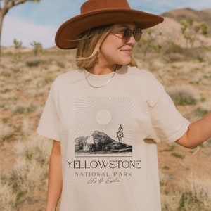Yellowstone National Park Shirt, Retro Vintage Syle Parks USA Shirt, Granola Girl Aesthetic Clothes, Western Parks Shirt