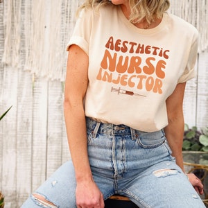 Chemise d&#39;injecteur d&#39;infirmière esthétique, chemise d&#39;esthéticienne, chemise d&#39;injecteur d&#39;infirmière, esthétique médicale, injecteur cosmétique, injecteur de Botox, injecteur NP