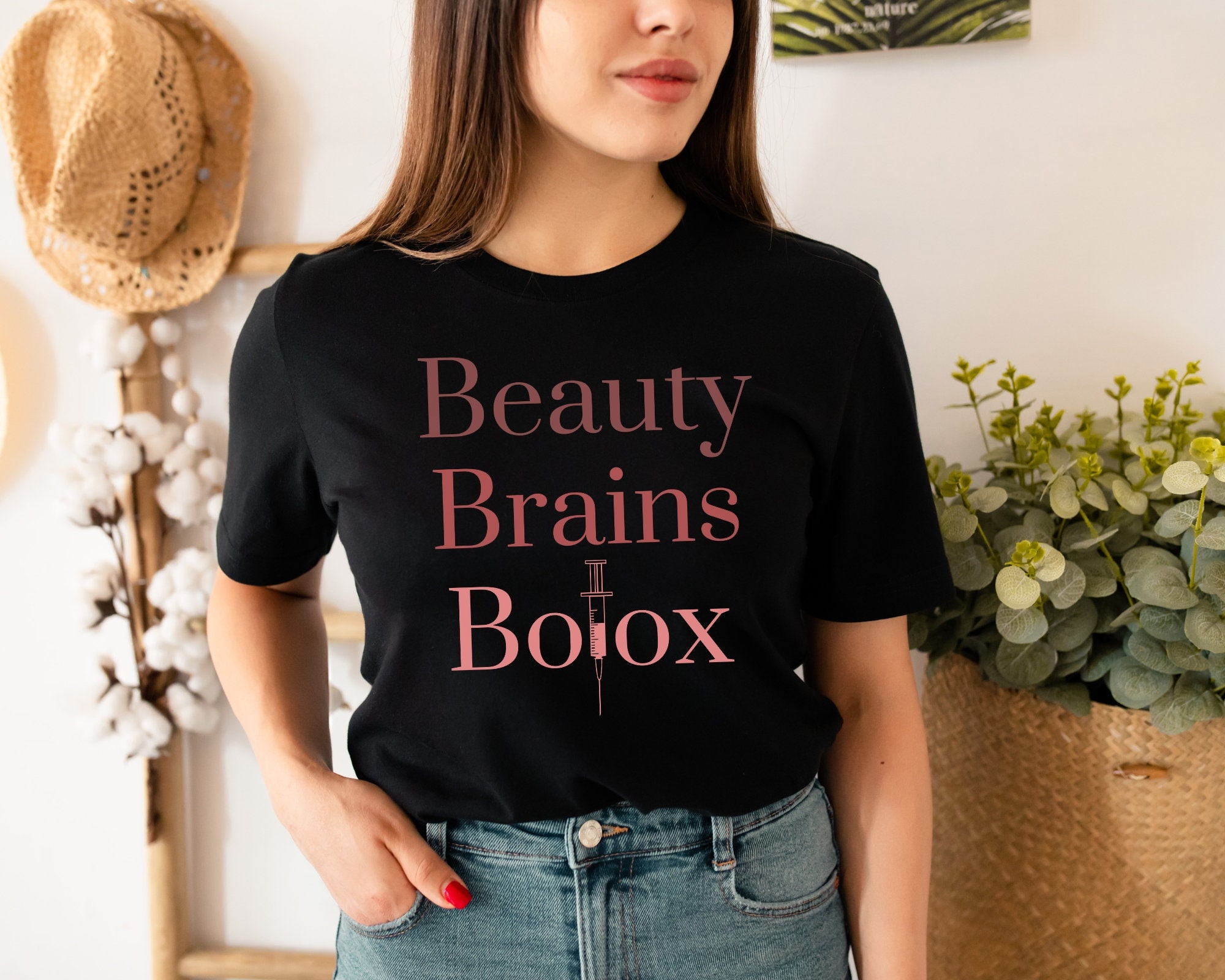 Beauty Brains Botox Shirt, Botox Injector, Nurse Injector Shirt ...