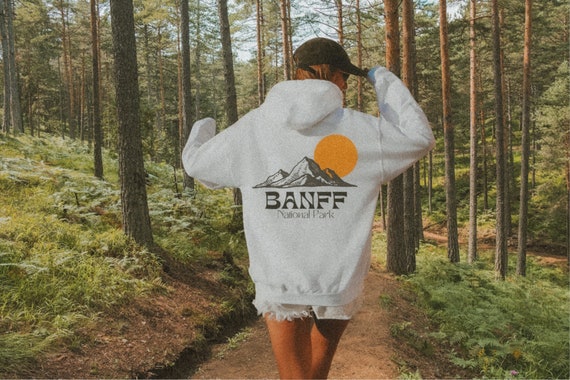 Banff National Park Hoodie Sweatshirt, Granola Girl Aesthetic Hoodie, Canadian National Parks Hoodie, Retro Mountain Hoodie Gift