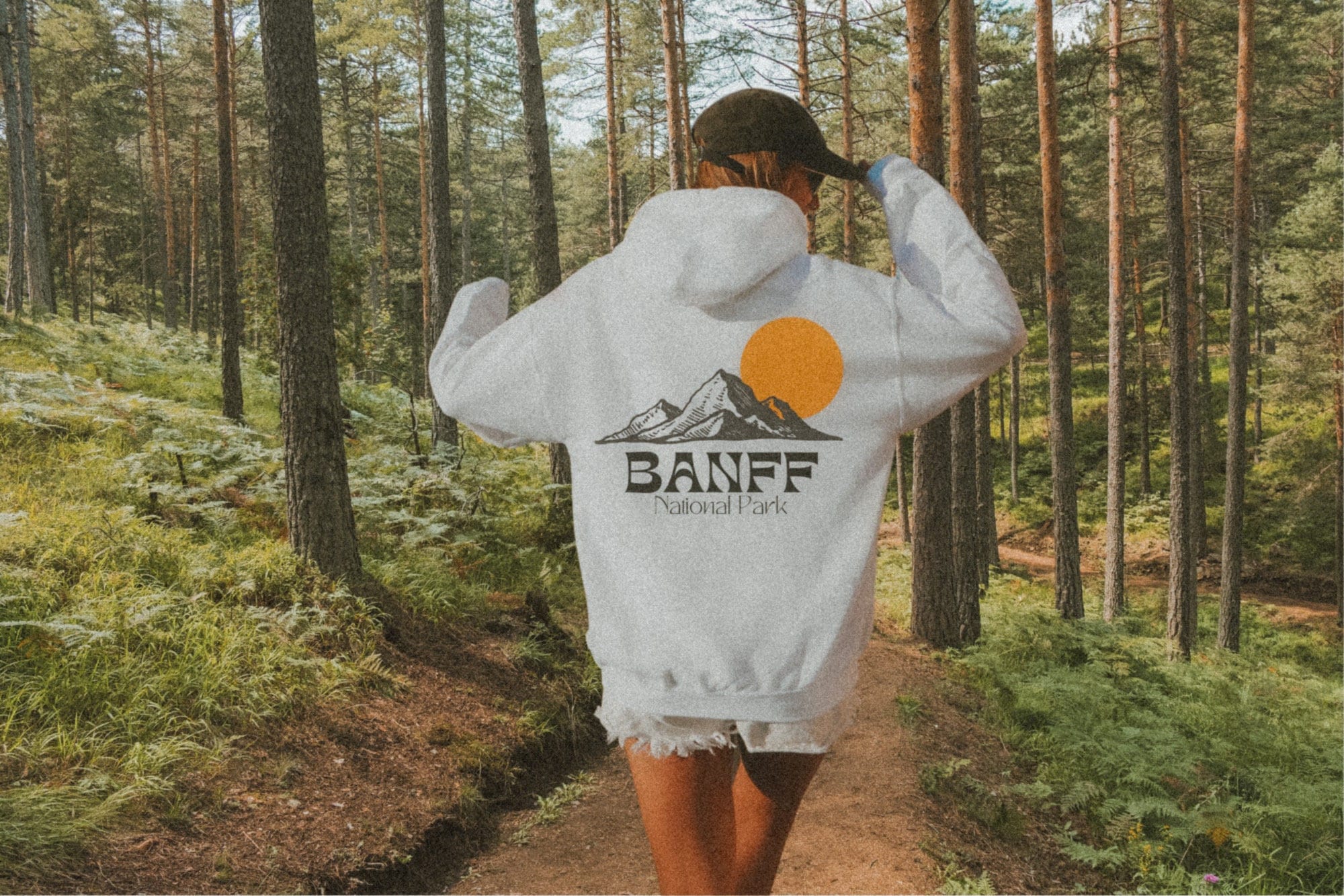 Sweat à capuche du parc national de Banff, sweat à capuche esthétique Granola Girl, sweat à capuche des parcs nationaux canadiens, cadeau de sweat à capuche de montagne rétro