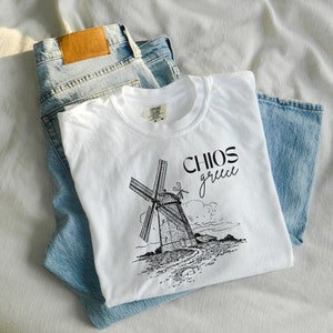Chios Greece Shirt, Greek Island Summer, Travel Aesthetic, Greece Travel Vacation Souvenir Gift, Comfort Colors Oversized Tee