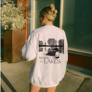 Muskoka Lake Canada Vintage Style Sweatshirt, Provincial Parks Canada, Granola Girl Sweatshirt, Camping Sweatshirt, Retro Parks Sweatshirt
