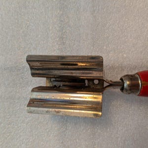 VINTAGE EKCO USA 7" Kitchen Utensil Knife Sharpener with Red Wood Handle image 10