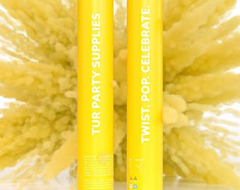 Yellow Biodegradable Powder Poppers – Gender Reveal, Celebrations