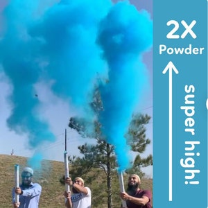 2 Pack Giant Gender Reveal Powder Poppers Powder Cannon Gender Reveal Smoke Gender Reveal Games - Boy or Girl  -Gender Reveal Cannon