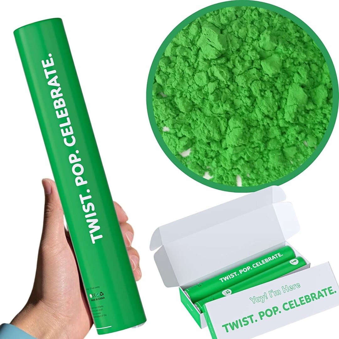 Green Powder Poppers Biodegradable Ecofriendly 12 Etsy