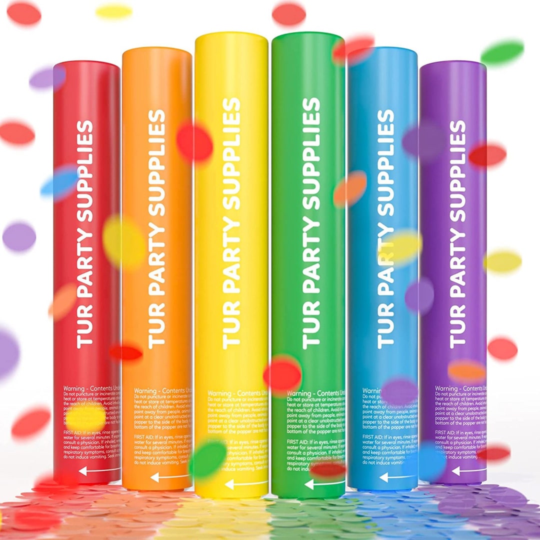 Biodegradable Rainbow Confetti Poppers Ecofriendly Confetti Pride