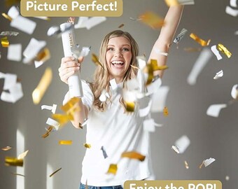 Elegant Wedding Confetti Sticks, Bridal Shower, Party Poppers