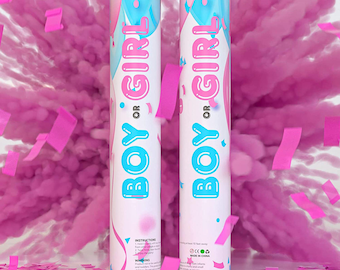 Biodegradable Gender Reveal Confetti & Powder Combo, 2-Piece