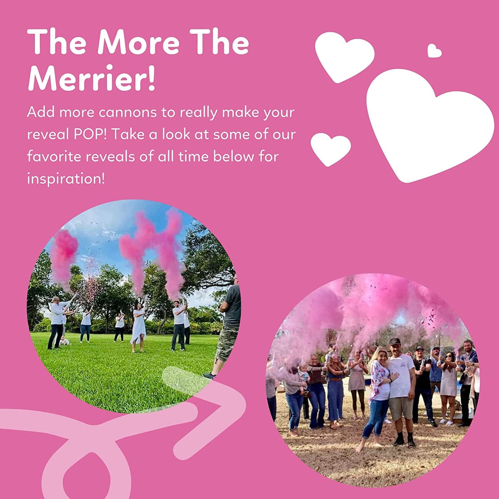 Gender Reveal Game Roulette Kit blue, Pink & White Fool Proof Confetti