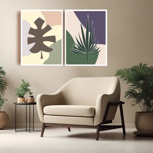 Minimalist Abstract Green Flower Wall Decor, Sage Green Wall Art, Abstract Botanical, Organic Minimalist,Neutral Botanical, Sage Green Decor
