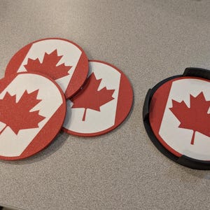 Canadian Flag Drink Coaster Set