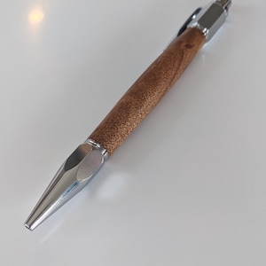 Chromen Vertex-klikpen met diagonaal gesneden bocotehout