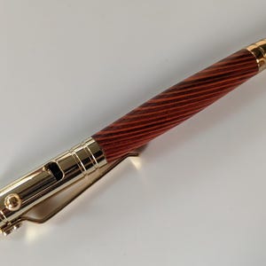 Bolt Action Tec Pen w/ Red Hardwood Barrel