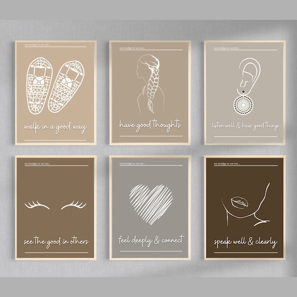 Smudging Protocol Art Print - Indigenous - Digital Download