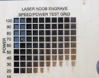 Lightburn Speed/Power Engrave Test Grid