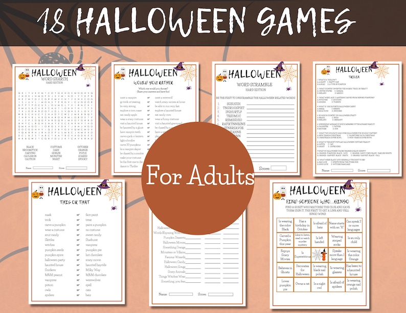Halloween Game Bundle, Halloween Party Games, Halloween Games Printable ...